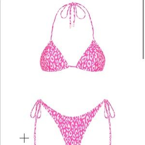 Triangl vinca pink leopard bathing suit